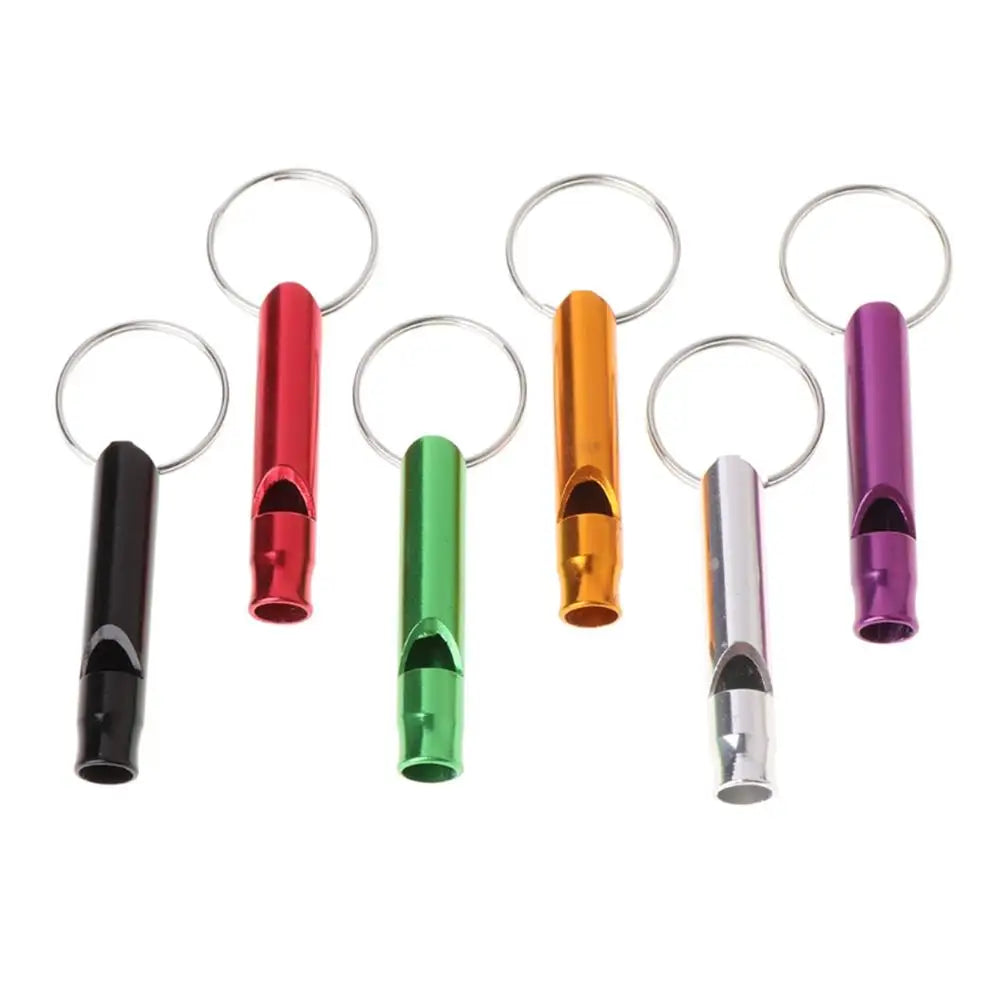 Pet Dog Training Whistle Portable Multifunctional Aluminum Alloy Whistle Pet Acessorios With Ring (random Color)